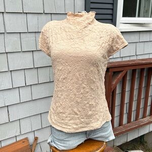 Alex & Parker Lace Top in Champagne and Blush- Lot of 2 Nwt's Size Small